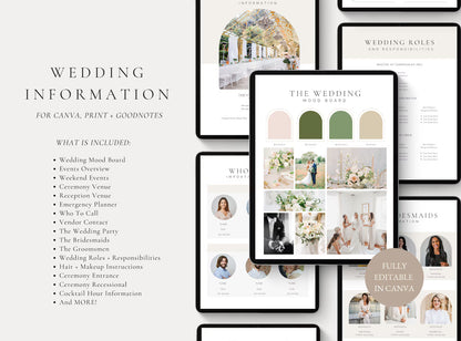 Wedding Day Binder Template