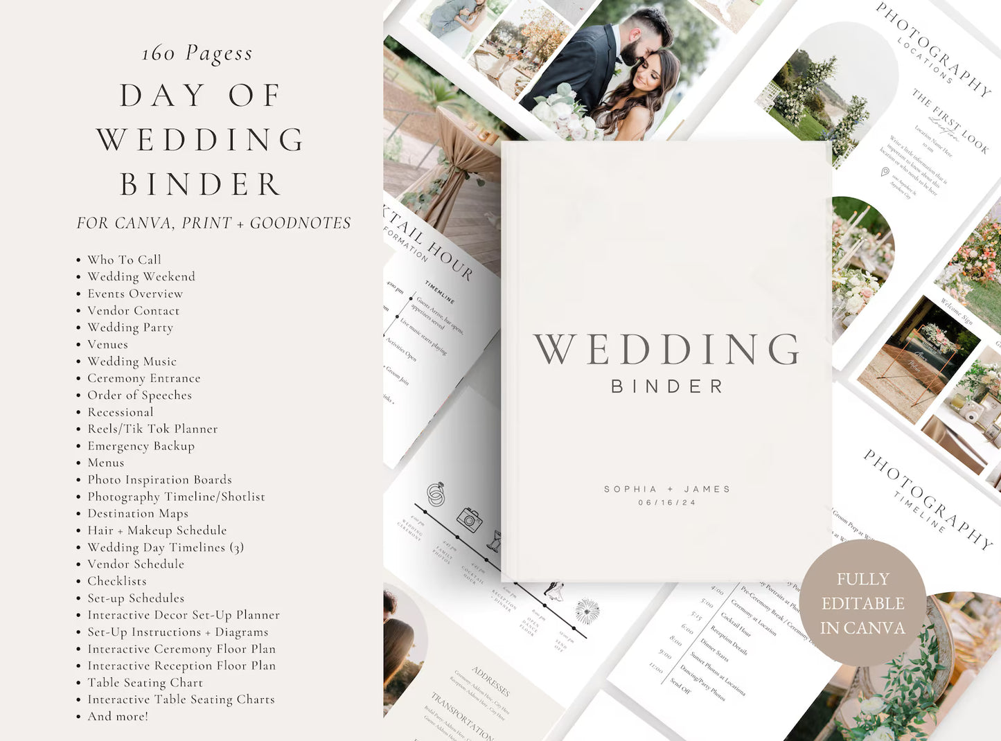 Wedding Day Binder Template